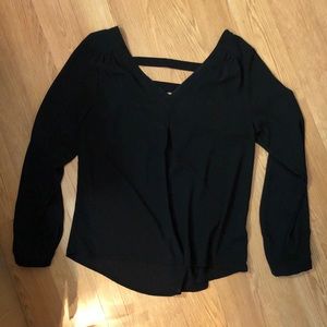 Long sleeve black blouse